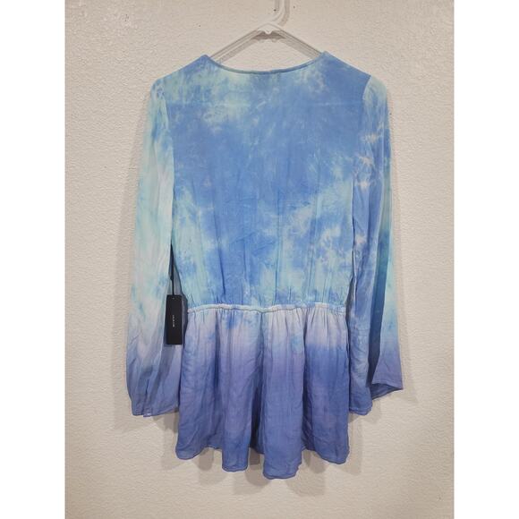 Lulu's Women's Tie Dye Romper One Piece Jumpsuit Long Sleeve size Small #6 - Picture 7 of 7